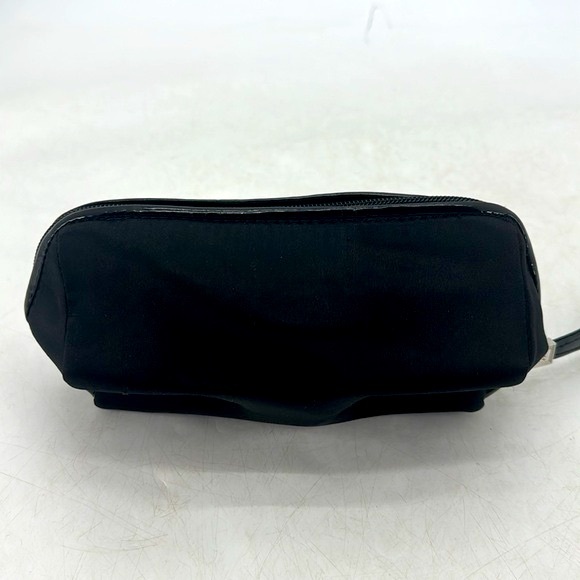 Herve Leger Patent Leather Logo Nylon Makeup Cosmetic Bag Wristlet Clutch Pouch - Picture 4 of 11